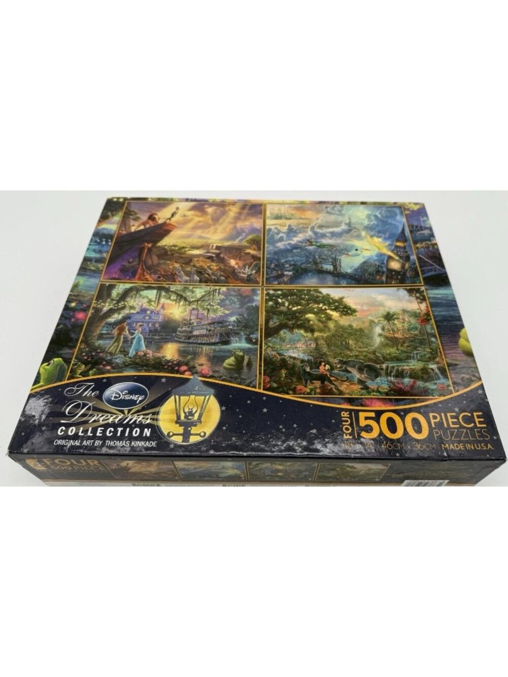 Disney Dreams 4-500 piece puzzles in one box by Thomas Kinkade 12+ New!